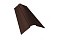 Планка конька фигурного 100x100 0,5 Satin RAL 8017 шоколад