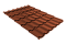 Металлочерепица Классик ("Classic") v01 0,5 Satin RAL 8004 терракота