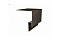 Планка околооконная сложная 250х50х18 (j-фаска) 0,5 Quarzit lite с пленкой RR 32 темно-коричневый